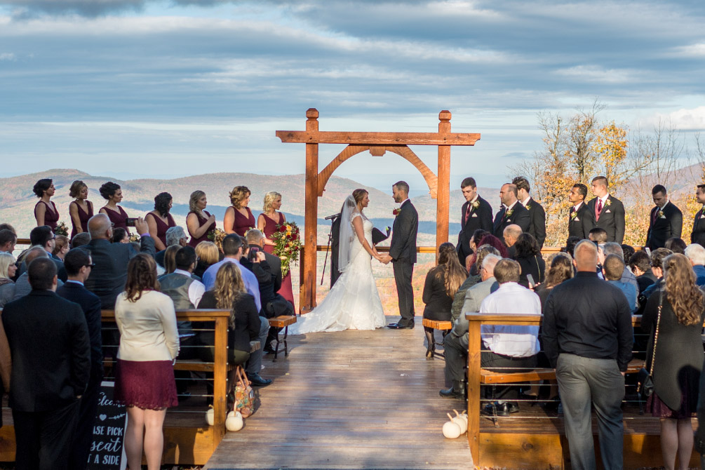 windham mountain wedding mountain top ceremony